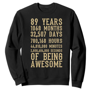 Vintage 89th Birthday Gift Sweatshirt 89 Years Of Being Awesome