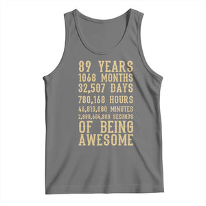 Vintage 89th Birthday Gift Tank Top 89 Years Of Being Awesome