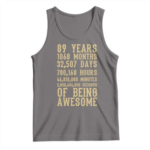 Vintage 89th Birthday Gift Tank Top 89 Years Of Being Awesome