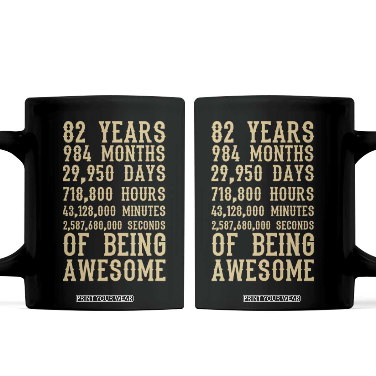 Vintage 82nd Birthday Gift Coffee Mug 82 Years Of Being Awesome