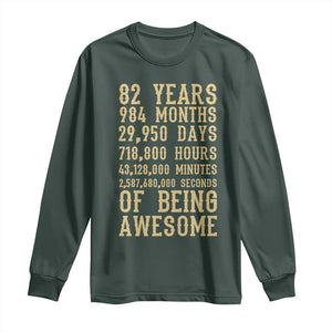 Vintage 82nd Birthday Gift Long Sleeve Shirt 82 Years Of Being Awesome