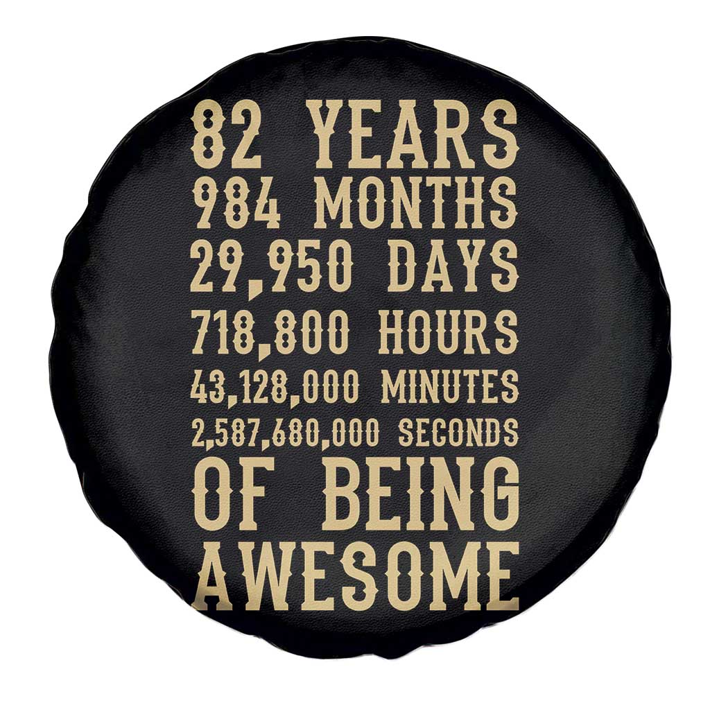 Vintage 82nd Birthday Gift Spare Tire Cover 82 Years Of Being Awesome