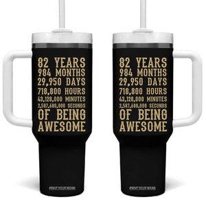 Vintage 82nd Birthday Gift Tumbler With Handle 82 Years Of Being Awesome