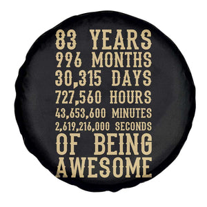 Vintage 83rd Birthday Gift Spare Tire Cover 83 Years Of Being Awesome