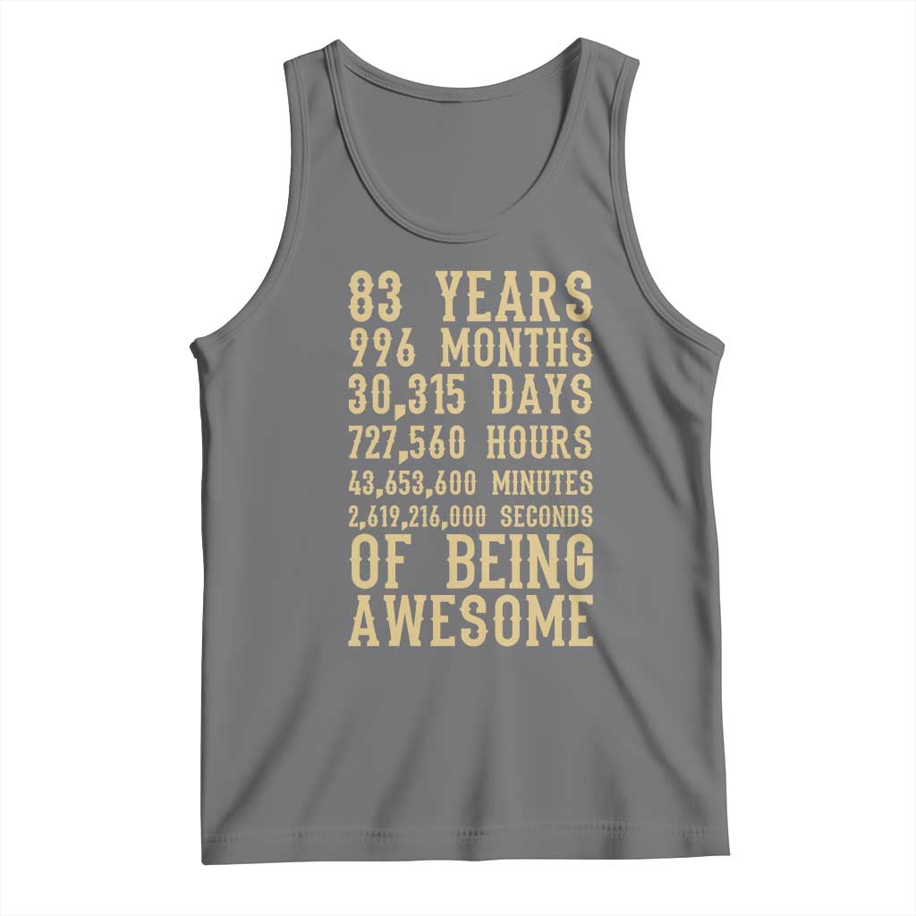 Vintage 83rd Birthday Gift Tank Top 83 Years Of Being Awesome