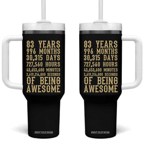Vintage 83rd Birthday Gift Tumbler With Handle 83 Years Of Being Awesome