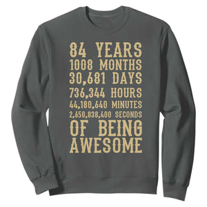 Vintage 84th Birthday Gift Sweatshirt 84 Years Of Being Awesome