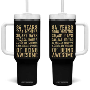 Vintage 84th Birthday Gift Tumbler With Handle 84 Years Of Being Awesome