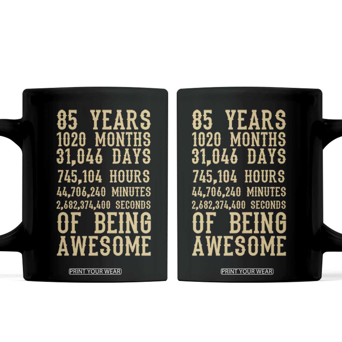 Vintage 85th Birthday Gift Coffee Mug 85 Years Of Being Awesome