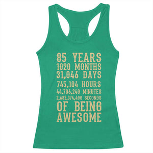 Vintage 85th Birthday Gift Racerback Tank Top 85 Years Of Being Awesome