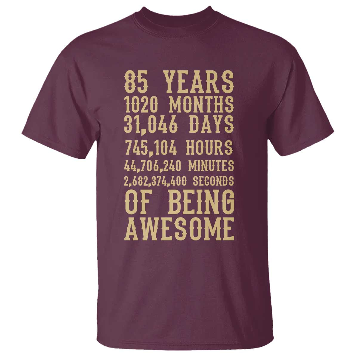 Vintage 85th Birthday Gift T Shirt 85 Years Of Being Awesome