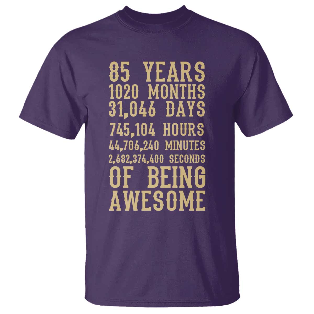 Vintage 85th Birthday Gift T Shirt 85 Years Of Being Awesome