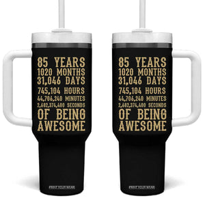 Vintage 85th Birthday Gift Tumbler With Handle 85 Years Of Being Awesome