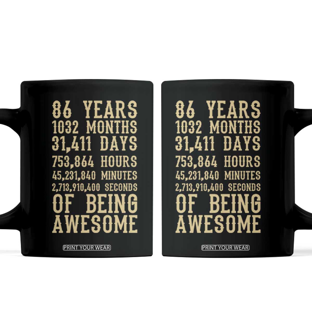 Vintage 86th Birthday Gift Coffee Mug 86 Years Of Being Awesome