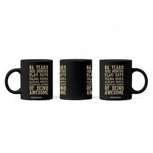 Vintage 86th Birthday Gift Coffee Mug 86 Years Of Being Awesome