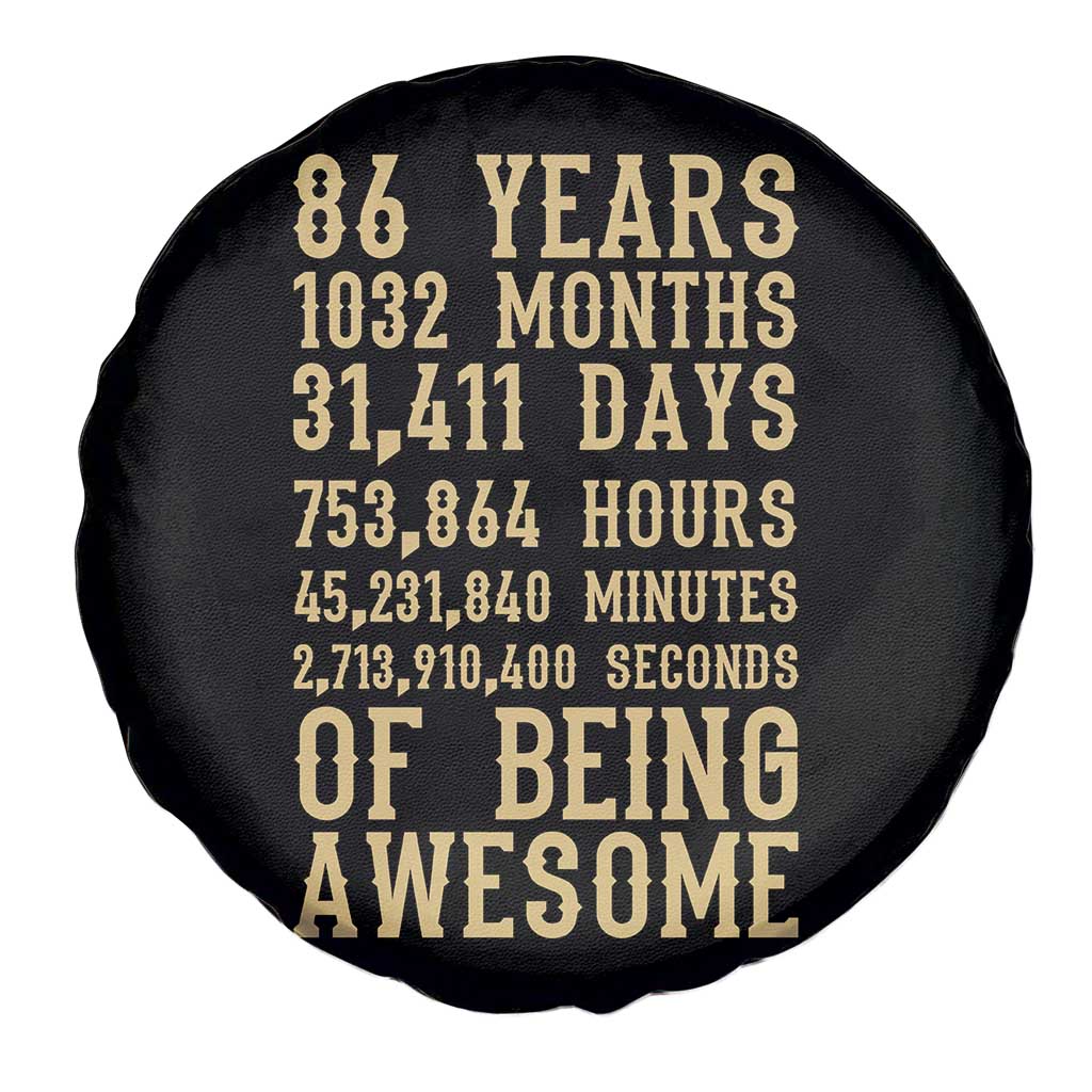 Vintage 86th Birthday Gift Spare Tire Cover 86 Years Of Being Awesome