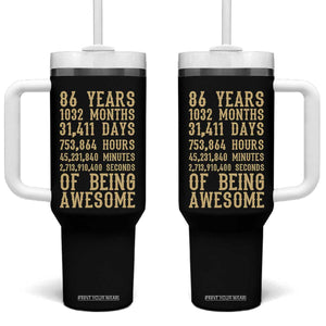 Vintage 86th Birthday Gift Tumbler With Handle 86 Years Of Being Awesome