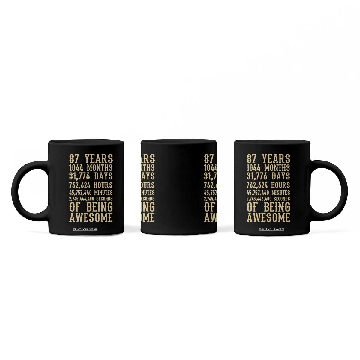 Vintage 87th Birthday Gift Coffee Mug 87 Years Of Being Awesome