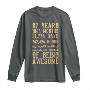 Vintage 87th Birthday Gift Long Sleeve Shirt 87 Years Of Being Awesome