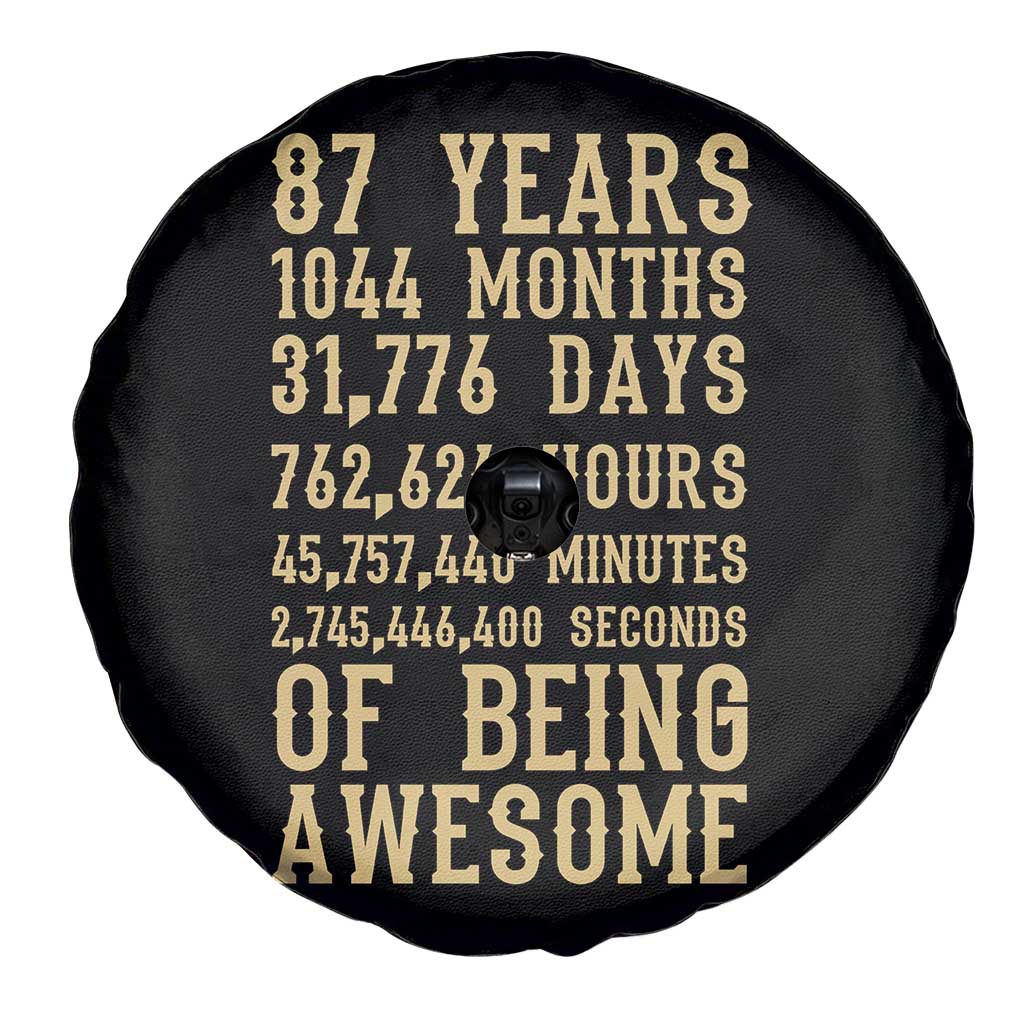 Vintage 87th Birthday Gift Spare Tire Cover 87 Years Of Being Awesome