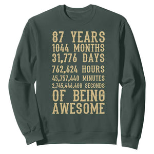 Vintage 87th Birthday Gift Sweatshirt 87 Years Of Being Awesome