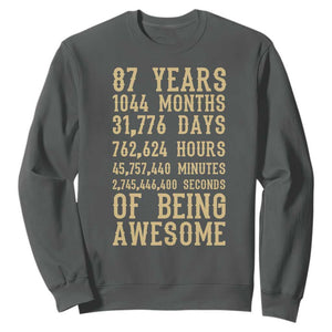 Vintage 87th Birthday Gift Sweatshirt 87 Years Of Being Awesome