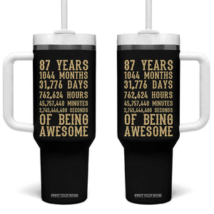 Vintage 87th Birthday Gift Tumbler With Handle 87 Years Of Being Awesome