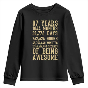 Vintage 87th Birthday Gift Youth Sweatshirt 87 Years Of Being Awesome