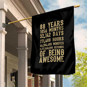 Vintage 88th Birthday Gift Garden Flag 88 Years Of Being Awesome