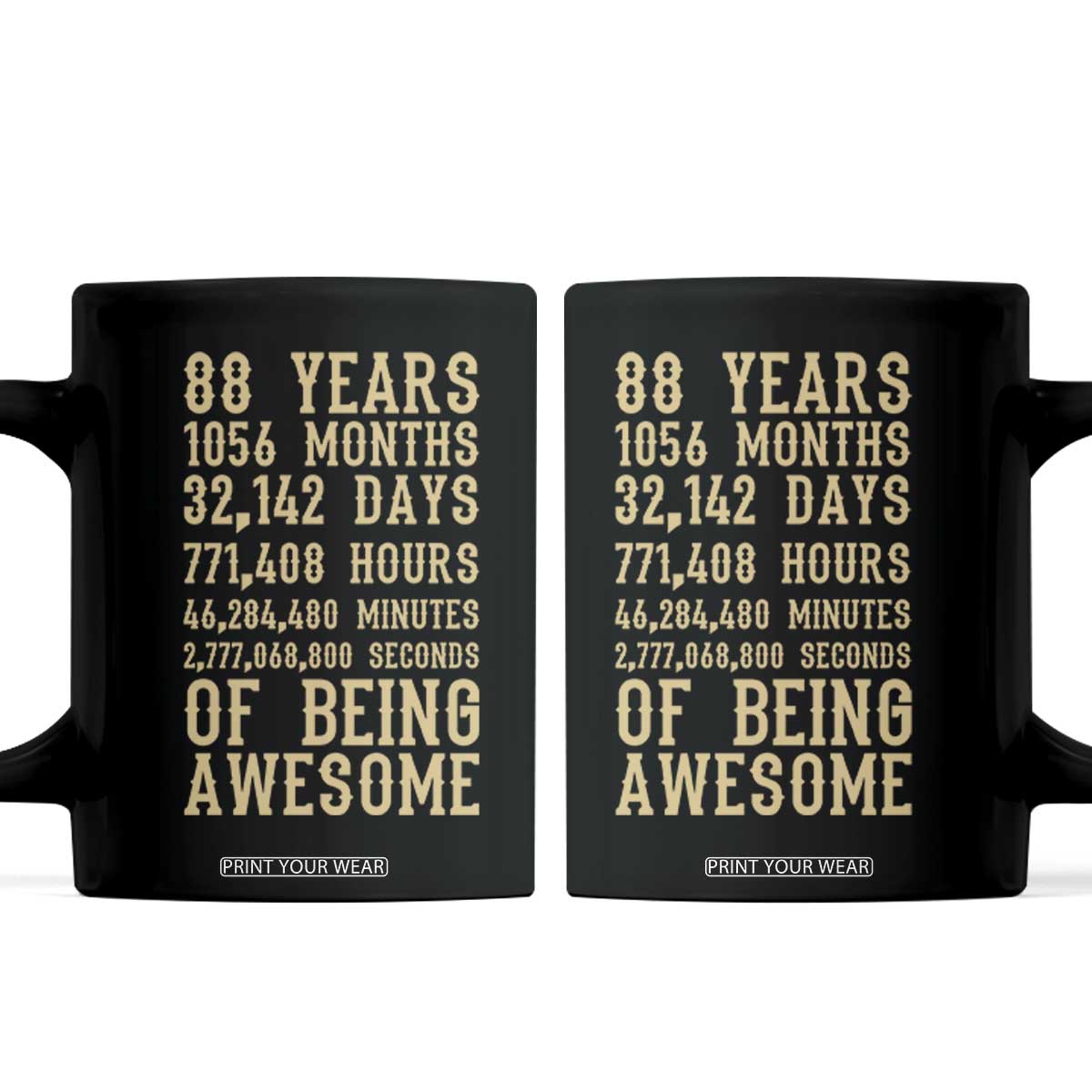 Vintage 88th Birthday Gift Coffee Mug 88 Years Of Being Awesome