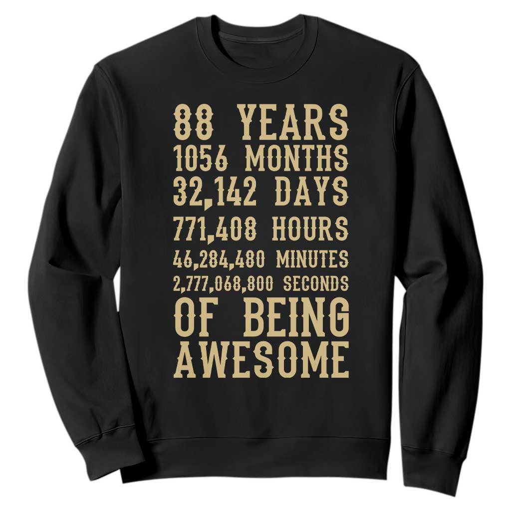 Vintage 88th Birthday Gift Sweatshirt 88 Years Of Being Awesome