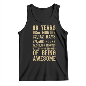 Vintage 88th Birthday Gift Tank Top 88 Years Of Being Awesome