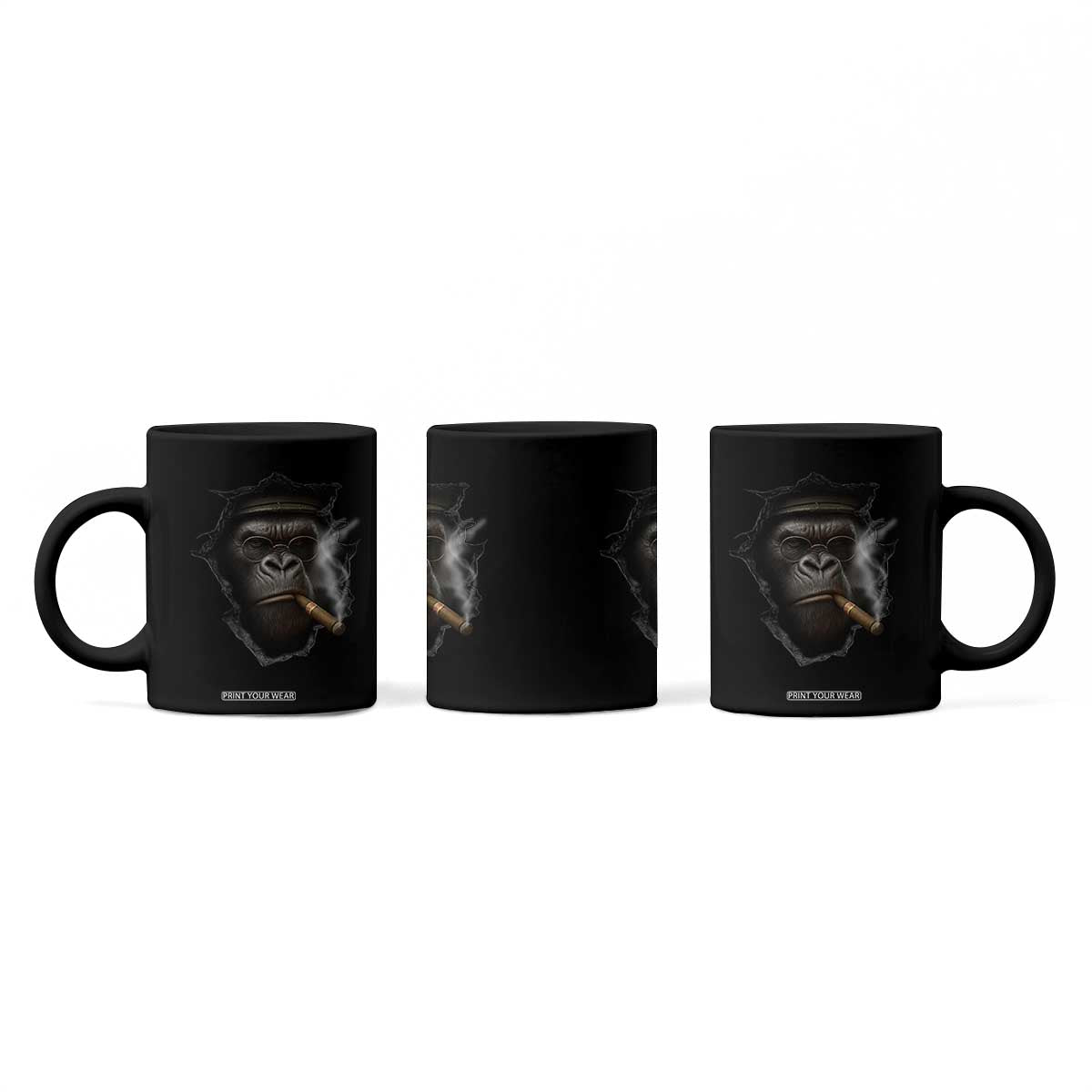 Cool Gorilla With Cigar Coffee Mug Animal Lover Gift TS12 Print Your Wear