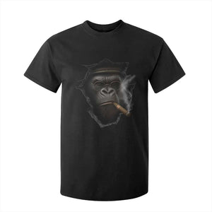 Cool Gorilla With Cigar T Shirt For Kid Animal Lover Gift TS12 Black Print Your Wear
