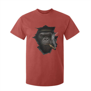 Cool Gorilla With Cigar T Shirt For Kid Animal Lover Gift TS12 Red Print Your Wear