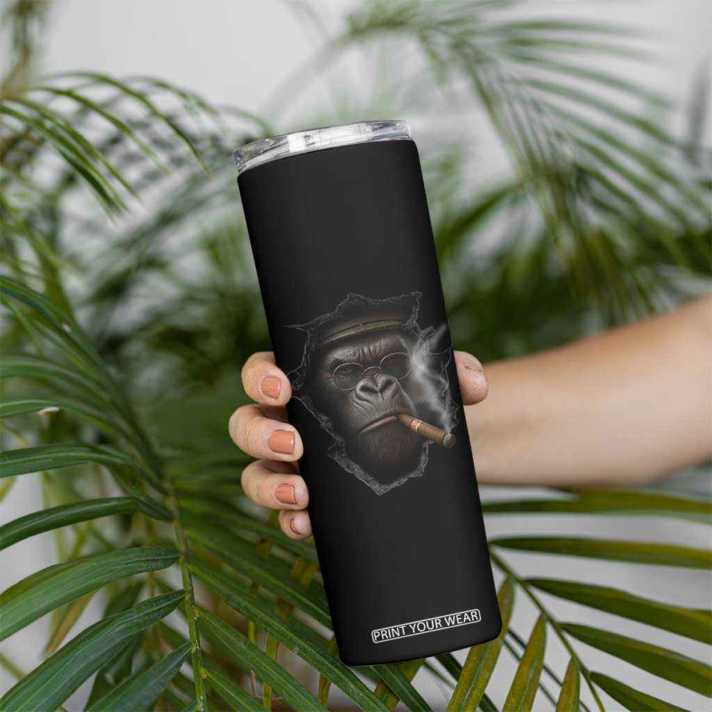 Cool Gorilla With Cigar Skinny Tumbler Animal Lover Gift TS12 Print Your Wear