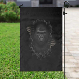 Angry Gorilla Face On Cracked Wall Garden Flag Animal Lover Gift TS12 Print Your Wear