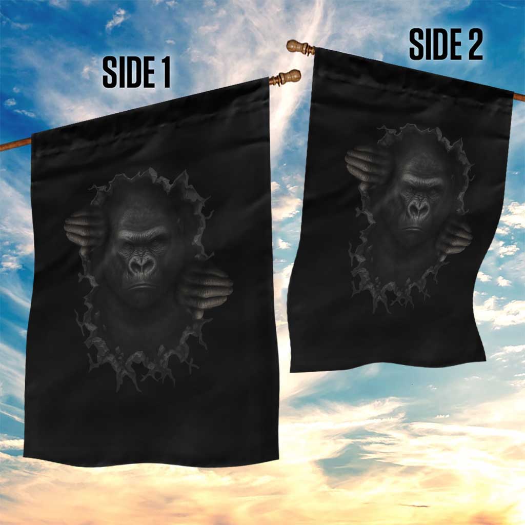 Angry Gorilla Face On Cracked Wall Garden Flag Animal Lover Gift TS12 Print Your Wear