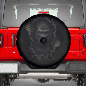 Angry Gorilla Face On Cracked Wall Spare Tire Cover Animal Lover Gift TS12 Black Print Your Wear