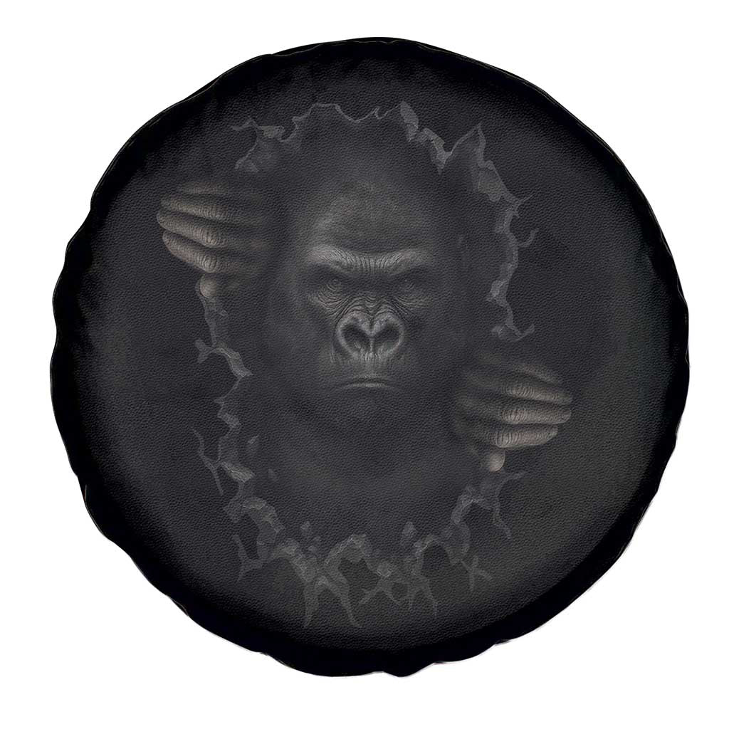 Angry Gorilla Face On Cracked Wall Spare Tire Cover Animal Lover Gift TS12 Print Your Wear