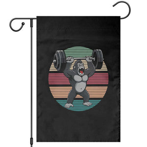 Fitness Lover Gift Garden Flag Powerlifting Gorilla Strength TS12 Black Print Your Wear