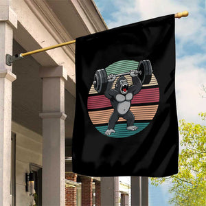 Fitness Lover Gift Garden Flag Powerlifting Gorilla Strength TS12 Print Your Wear