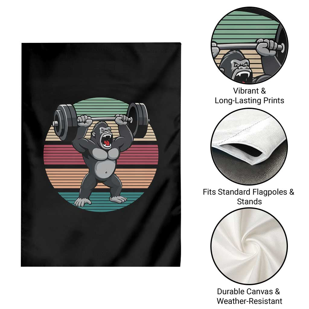 Fitness Lover Gift Garden Flag Powerlifting Gorilla Strength TS12 Print Your Wear