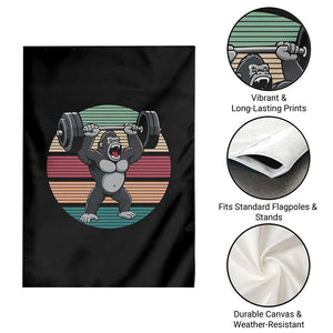 Fitness Lover Gift Garden Flag Powerlifting Gorilla Strength TS12 Print Your Wear