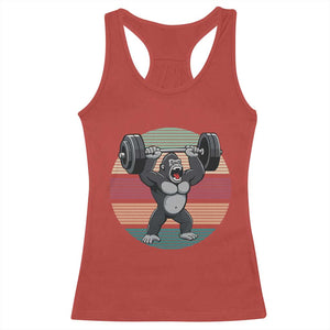 Fitness Lover Gift Racerback Tank Top Powerlifting Gorilla Strength TS12 Red Print Your Wear