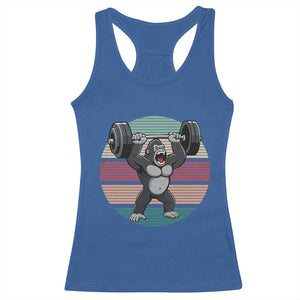 Fitness Lover Gift Racerback Tank Top Powerlifting Gorilla Strength TS12 Royal Blue Print Your Wear