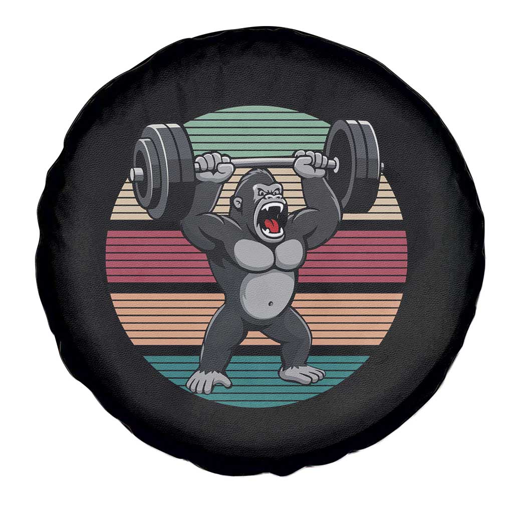 Fitness Lover Gift Spare Tire Cover Powerlifting Gorilla Strength TS12 Print Your Wear