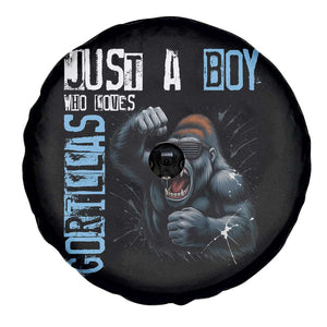 Just A Boy Who Loves Gorillas Spare Tire Cover Gorilla Lover Gift TS12 Print Your Wear