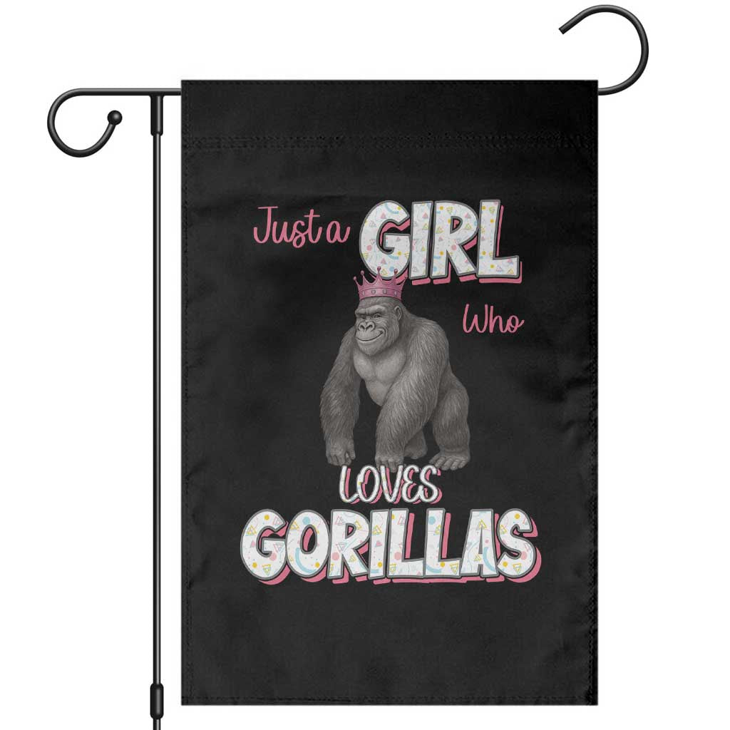 Gorilla Lover Gift Garden Flag Just A Girl Who Loves Gorillas TS12 Black Print Your Wear