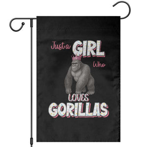 Gorilla Lover Gift Garden Flag Just A Girl Who Loves Gorillas TS12 Black Print Your Wear